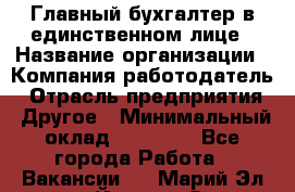 Главный бухгалтер в единственном лице › Название организации ­ Компания-работодатель › Отрасль предприятия ­ Другое › Минимальный оклад ­ 20 000 - Все города Работа » Вакансии   . Марий Эл респ.,Йошкар-Ола г.